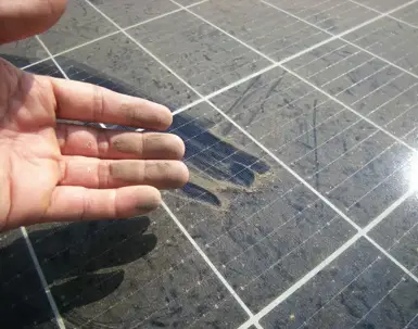 Dirty solar panels